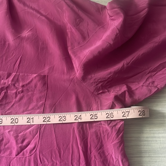 Vintage Oversized 100% Silk Button Down Shirt sz1X - Picture 8 of 9